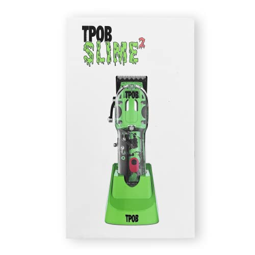 TPOB Slime 2 Barber Hair Clippers for Men 6800 RPM with Matte Green Case and X Fade Blade - color: Slime