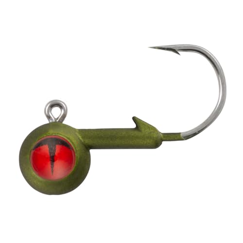 Northland Fishing Tackle Freshwater Tungsten Short Shank Fishing Jig for Bass, Walleye, Trout, and Many Others - color: Metallic Olive, size: 1/16 Oz 1/0 Hook, 2/Card