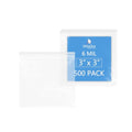 iMailer - 6 Mil Heavy Duty Zip Bags with Resealable Zip Top Lock - 3" x 3" 500 Pack - Reusable Plastic Bags for Food, Crafts, and Hardware Storage - Multipurpose and Durable - size: 3" x 3" 500 PACK