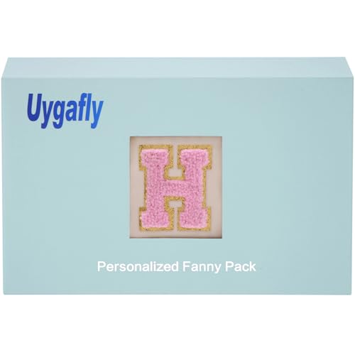 Uygafly Birthday Gifts for 4 5 6 7 8 9 10 11 12 13 Year Old Girl,Gift for Teen Girls Kids Toddler,Personalized Initial Fanny Pack Purse Crossbody Bag Belt Bag Cute Trendy Stuff | Cream,H - color: Cream, style: H