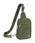 CHOLISS Small Sling Bag for Women and Men, Crossbody Bags Trendy Fanny Packs Chest Bag with Extended Strap - color: C03 Green - Upgrade