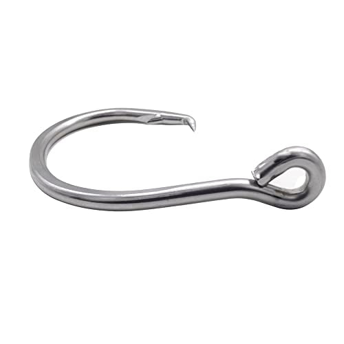 Extra Strong Big Game Silver Forged Staight Circle Hooks,Saltwater Stainless Steel Large Giant Fishing Hooks Size 6/0-28/0 - size: Size 9/0-Pack of 30