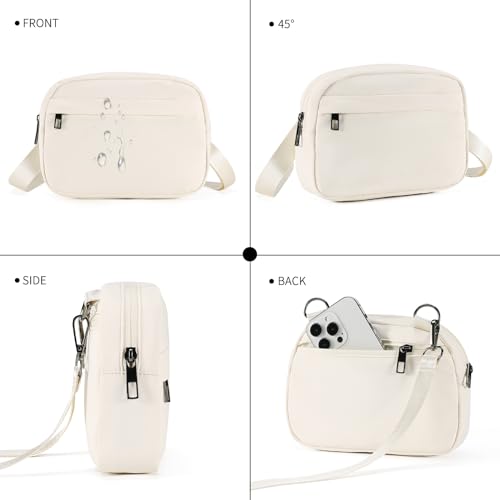MAXTOP Small Crossbody Bags for Women Belt Bag Fanny Pack with Adjustable Strap - color: Cream, style: Small Crossbody Bag