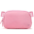 Pander Two Way Zipper Fanny Pack Nylon Everywhere Belt Bag for Women, Water Repellent Waist Packs, Crossbody Bags with Adjustable Strap (Light Pink). - color: Light Pink