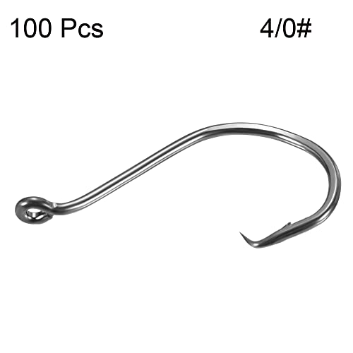 PATIKIL Fishing Circle Hooks Carbon Steel Offset Hook with Barbs for Freshwater Saltwater - size: 36mm/1.42"