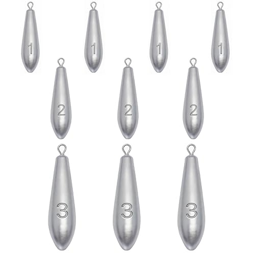 Drop Shot Fishing Weights Sinkers for Saltwater Freshwater Fishing - style: Mixed-10pcs