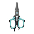 Eupheng 6.5" Pro Multifunction Fishing Scissors for Braided Line Mono Fluorocarbon wire lines,Dual Serrated Titanium Blades Non-Slip Grip Fishing Shears Enlarged Finger Holes with Bottle Opener - style: 6.5in Blue Scissors