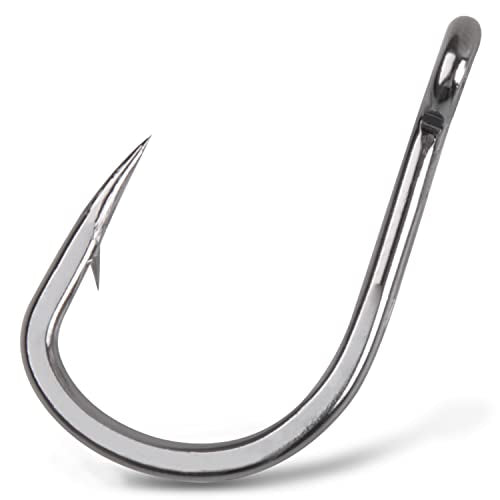 Saltwater Live Bait Fishing Hooks- 35pcs Inline Circle Hooks Catfish Bait Fish Hooks 2X Strong Stainless Steel Hooks for Big Game Fishing 1/0-12/0 - size: 8/0-35pcs