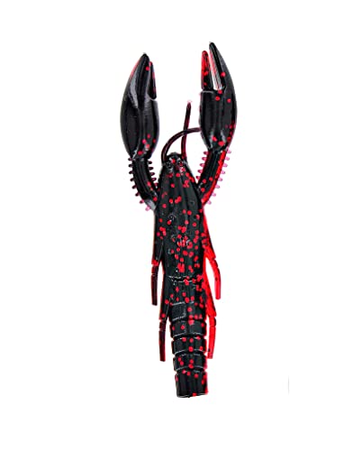 Yamamoto Craws - color: BLACK W/ RED FLAKE (5 PACK), size: 3.75" PSYCHO DAD