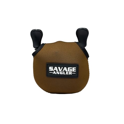 Neoprene Baitcast Reel Cover, Fishing Reel Protector, Fishing Reel Cover, Baitcaster Case, Low Profile Baitcaster Case, Casting Reel Covers, 50 100 200 Series Baistcasters (1, Brown) - color: Brown
