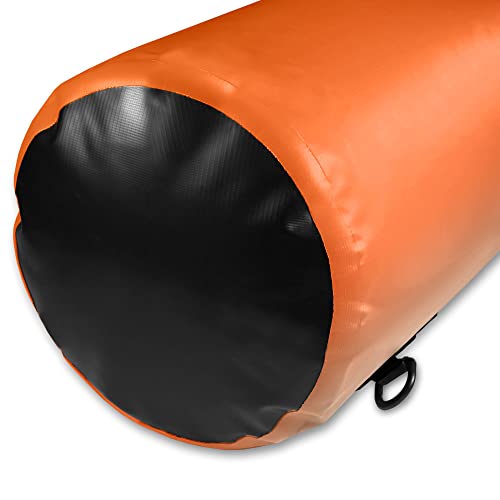 EcoGear FX Heavy Duty Waterproof Dry Bag Voyager Series – Durable Roll Top Compression Bag –Kayaking, Rafting, Boating, Hiking, Fishing and Camping - color: Orange, size: 30L