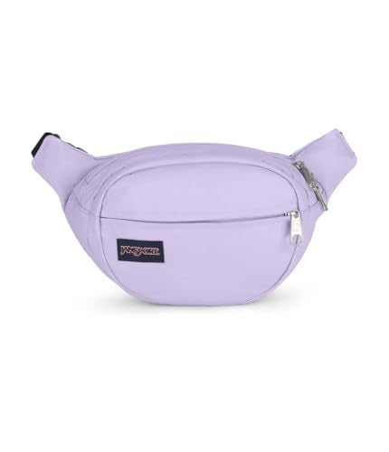 JanSport Fifth Avenue Fanny Pack Crossbody Bags for Women, Men - Stylish, Durable Waist Bag with Adjustable Belt, Main Zippered Pocket, Quick Stash Pocket - Travel Essentials - Black - color: Pastel Lilac