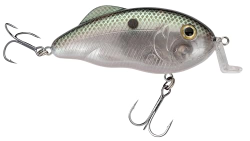 Strike King Hybrid Hunter Jr Crankbait Fishing Lure, 1/2 oz, Reflective 3D Eyes - color: Green Gizzard Shad, size: 1/2 oz (Pack of 1)