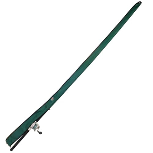 Full-Enclosure Fishing Rod Sleeve Bag Cover Sock Protector. Fits Conventional & Spinning Rods. Made in USA - color: Forest Green, size: 10' feet (120 inches long), style: 9 inches in circumference