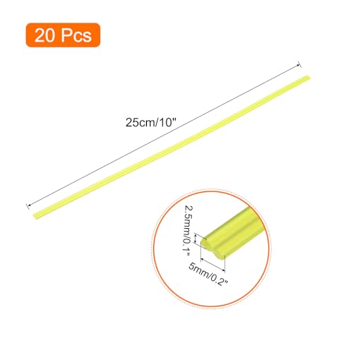 MECCANIXITY 20pcs 10 Inch Plastic Welding Rods PP Welding Strips Welder Rods for Car Bumper, Kayak Repair, Plastic Welder, Yellow - color: Yellow, size: 10 Inch