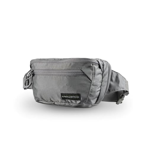Eberlestock Bando Bag - Tactical Men's Fanny Pack w/Adjustable Waist Belt, Zippered Pockets, Compact Lightweight Belt Bag - color: Gray, size: Standard