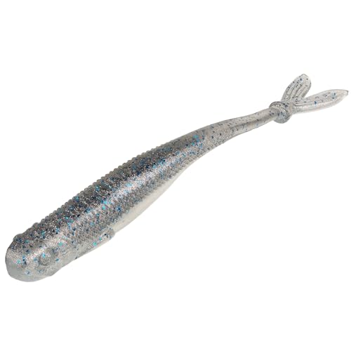Strike King Spotlight Split Minnow Fishing Lure, Soft Plastic Jerkbait, 8-Pack - color: Smokey Shad, size: 4"