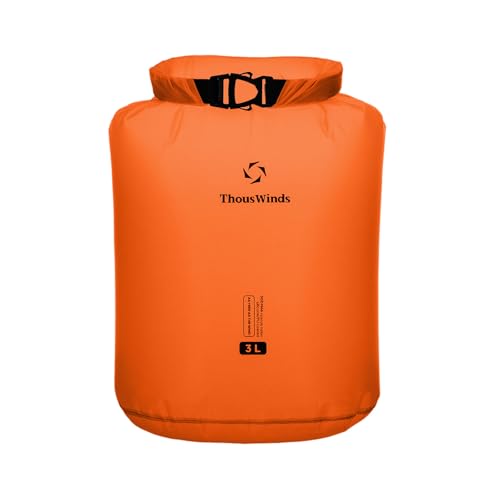 Thous Winds 3L Ultralight Dry Bag, Compact Roll Top Waterproof Pouch for Hiking, Swimming, and Kayaking - color: Orange Tiger, size: 3L
