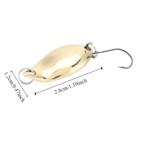 20Pcs Spoon Fishing Lures Kit – Metal Wobbler Baits with Single Hooks for Trout, Bass, Panfish in Freshwater & Saltwater Fishing - size: Gold-2.5g