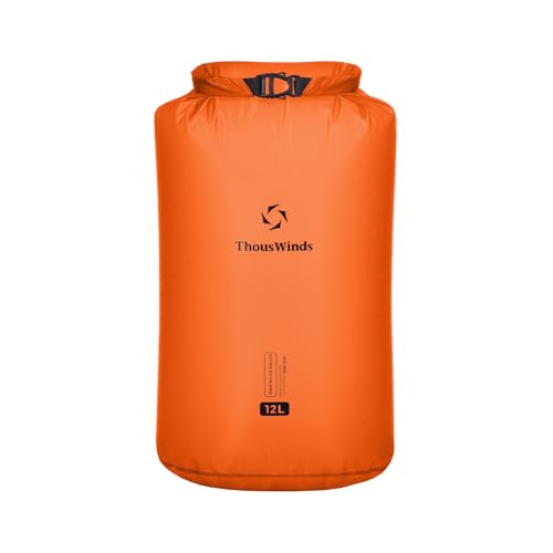 Thous Winds Waterproof Dry Bag, 30D Lightweight Dry Storage, 12L/24L/36L Roll Top Floating Sack for Outdoor, Camping, Kayaking, Beach, Water Sports - color: Orange Tiger, size: 12L