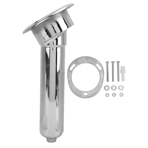2 in 1 Boat Fishing Rod Cup Holder, Stainless Steel Fishing Rod Holder for Boats, Outrigger Cup Holder for Fishing Rod Holder, 0 Degree/15 Degree/30 Degree - size: 30 Degrees