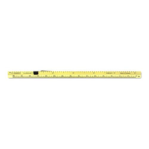 Alumicolor Aluminum Engineer Pocket Drafting Scale With Clip, 6IN, Gold - color: Gold, size: 6 Inch, style: Engineer With Clip