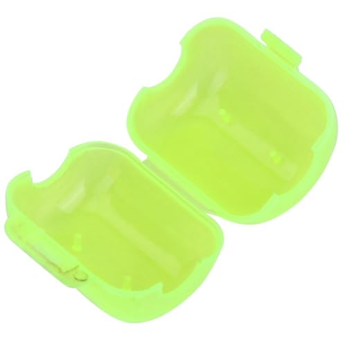 ‌50PCS Plastic Fishing Hook Box Set - Fluorescent Yellow Clamshell Squid Lure Cover Cases for Tackle Storage(L) - color: L
