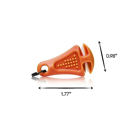 LINE CUTTERZ Patented Ceramic Blade Zipper Pull Quick Braided Fishing Line Cutter - Fishing Equipment - Upgrade Your Fishing Gear Now - color: Blaze Orange