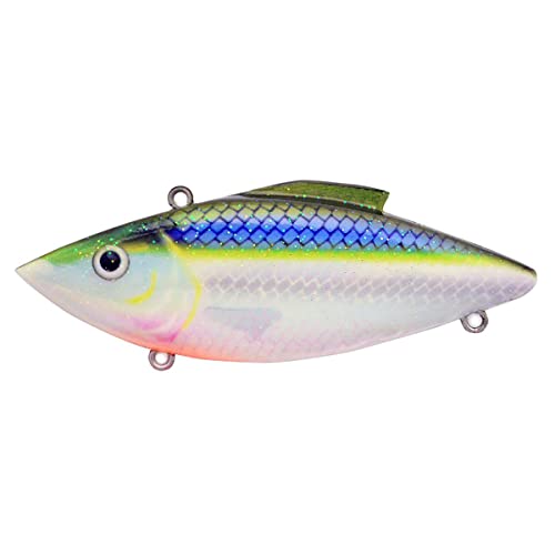 Bill Lewis Lures Lifelike Vibrations Rat-L-Trap 1/2 OZ Lipless Crankbait Fishing Wobble Sinking Lure for Black Bass, Trout, Walleye, Pike, Salmon - color: Blue Shiner
