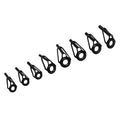 8pcs Fishing Rod Tip Repair Kit Rod Top Tips Replacement Fishing Rod Tips Stainless Steel Ceramic Ring Guide Tips - color: Black Large Fishing Rod Tips