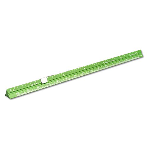 Alumicolor 3611-6 Aluminum Combination Pocket Scale With Clip, 6IN, Green - color: Green, size: 6 Inch, style: Combination With Clip