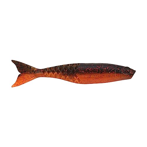 Berkley PowerBait PowerStinger Fishing Soft Bait - color: Watermelon Copper/Orange w/Red, size: 4 1/4"