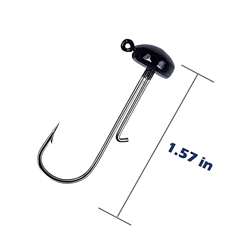 Soft Plastic Worm Fishing Lures Kit, Finesse TRD Stick Worms and Ned Rig Baits with Jig Heads for Bass Fishing, Freshwater Bass Soft Baits - color: Mix Color B - 30pcs Worms+10 Jig Heads, size: 2.75"