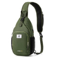 SKYSPER Sling Bag RFID Crossbody Sling Backpack Cross Body Shoulder Bag Travel Hiking Daypack for Women Men(Army Green) - color: Army Green