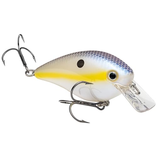 Strike King KVD 1.5 Hard Knock Fishing Lure, 3/8 oz, 3D Lifelike Eyes - color: 598 - Chartreuse Shad, size: 2.5-Ounce