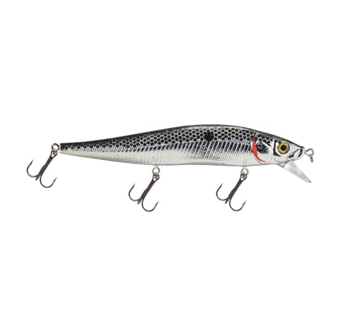 Luck E Strike STX Jerkbait, 4.5 Inch Suspending Hydrodynamic Fishing Lure, Made in The USA - color: Blk Diamond