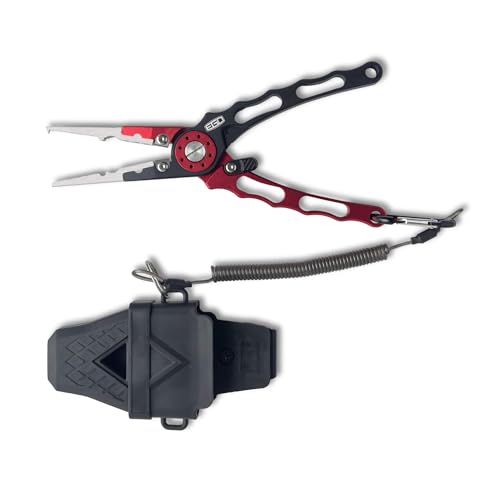 EGO Blackwater Fishing Tool Kit, Compact Pro Angler Set with 8” Aluminum Pliers, Vice Grip Tool, 7” Fillet Knife, Utility Scissors & PVC Sheath, Essential Fishing Gear for Bass, Walleye & Trout