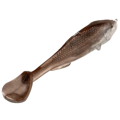 Strike King Final Copy Weedless Fishing Lure, Pre-Rigged Soft Plastic Swimbait - color: Reel Shad, size: 4.75"