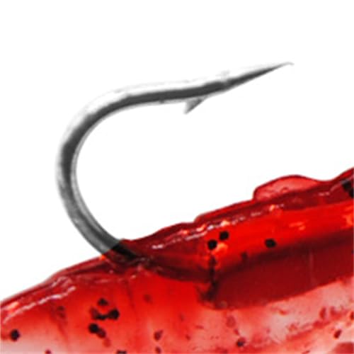 Pre-Rigged Shrimp Crawfish Soft Plastic Fishing Lures, Premium Durable Swimbaits for Freshwater Saltwater, Fishing Jigs for Bass- Amazing Fishing Gifts- Store Separately, Prevent Melting