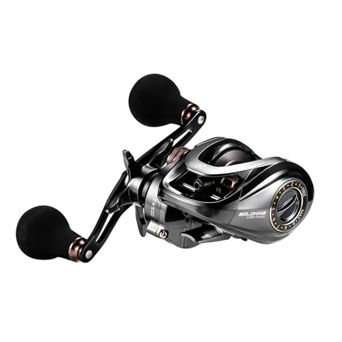 HIAW Pro Baitcasting Fishing Reel 11+1BB 7.2:1/5.4:1 High-Speed Gear Ratio,21LB Drag Power,Ultra Smooth, Compact Design,Durable and Long-Lasting - color: 7.2 Deep Spool Left Hand