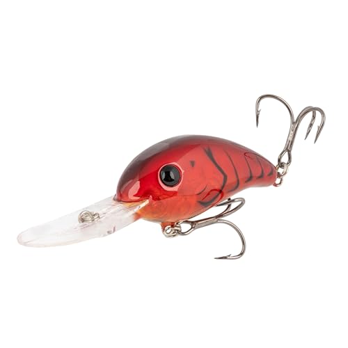 Strike King (HC3XDE-743) 3XD Elite Fishing Lure, Deep Diving Crankbait, 2-Inches, 7/16-Ounce, Unique Curved Bill, Dives to 10-Feet, Rattle Chambers, Size 4 Mustad Triple Grip Hooks, Rosie