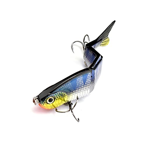10in Multi Jointed Swimbait Fishing Lures Bait,4 Segment Big Giant Sinking Fishing Bass Lures,Crankbaits Swimbaits with Treble Hook - color: 10in,4.76oz-Color H