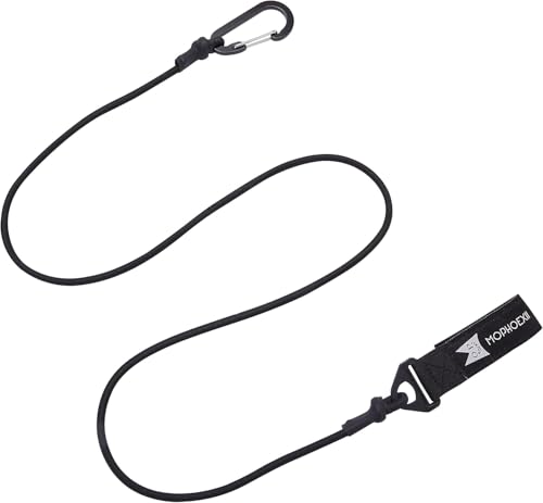 Kayak Paddle Leash, Paddle Leash Lightweight Coiled Kayak Rod Leashes for SUP Kayaking Canoing Fishing Boating - color: Black - 4 Pack