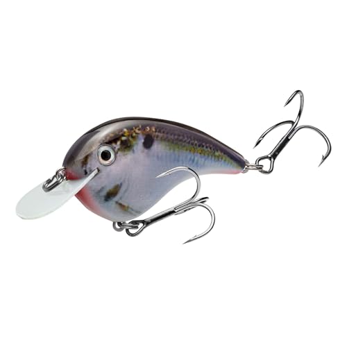 Strike King Chick Magnet Jr. Crankbait Fishing Lure, 1/4 oz, Dives 4-6 Feet, Premium Hooks - color: Natural Shad