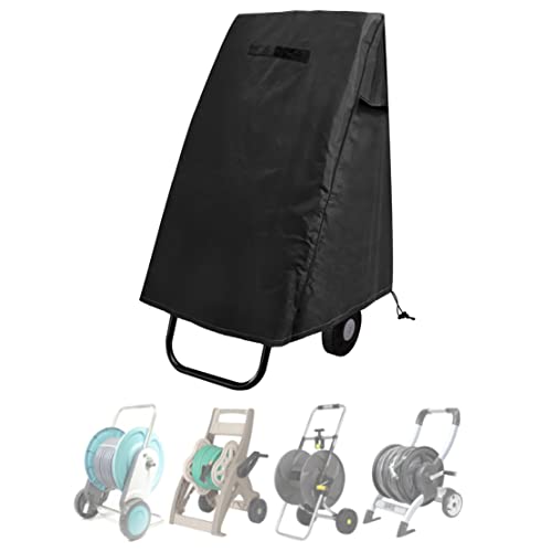 Garden Hose Reel Cover, 420D Oxford Polyester Coated Tarp, 100% Waterproof, All Weather Use, for:Klz,Suncast,OB and More,Black.25.9" x24.8" x 34.6". - size: 25.9" x24.8" x 34.6"