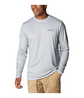 Columbia Terminal Tackle PFG™ Carey Chen Long Sleeve - color: Cool Grey/Vivid Blue Intruder, size: Small