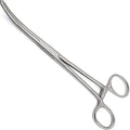 Precision Kelly Hemostat Forceps Locking Tweezers Clamp, Silver, Straight and Curved Stainless Steel (Curved, 9") - size: 9", style: Curved
