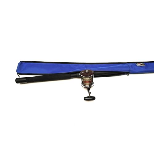 Full-Enclosure Fishing Rod Sleeve Bag Cover Sock Protector. Fits Conventional & Spinning Rods. Made in USA - color: Royal Blue, size: 5' 6" feet (66 inches long), style: 8 inches in circumference