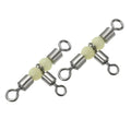 PATIKIL 3 Way Swivel Cross Line T Turn Rolling Tackle with Luminous Beads for Catfish Surf Rig - size: 1.3x0.7 Inch