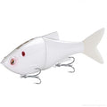 LITTMA Shiner Glide Slow Sinking Glide Baits, Subtle S-Curve Action Jointed Swimbait - Midwest, South Lakes, Rivers, Freshwater Lure for Bass, Trout, Pike - color: White Pearl